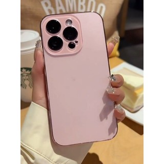 Ốp điện thoại di động bằng kính mờ mạ điện cho IPhone 16 15 14 11 13 12 Pro Max Plus Vỏ ống kính PC IP14Plus Vỏ bảo vệ da sang trọng 16plus 16 pro max