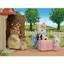 Sylvanian Families Doll and Furniture Set [Exciting Travel Set - White Rabbit Mother -] DF-19 ST Mark Certified, for Ages 3 and Up, Toy Dollhouse, EPOCH