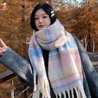 Khăn Choàng Cashmere Dày Phong Cách Hàn Quốc, Ấm Áp và Thời Trang