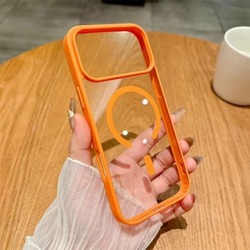 Dành Cho Sạc Không Dây Màu Kẹo Mờ Ốp Lưng Cho iPhone 17 16 11 15 14 13 12 Pro Max Plus 17 Air Từ Ốp Lưng