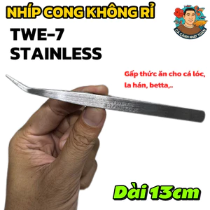 Nhíp Inox STAINLESS Gắp Thức Ăn Cho Cá Dài 15cm Không Rỉ