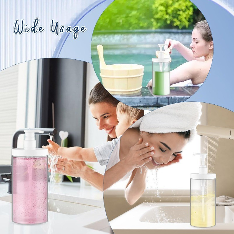 Chai bơm rỗng miệng rộng 500ml / 1000ml / Chai bơm rỗng cho dầu xả dưỡng da