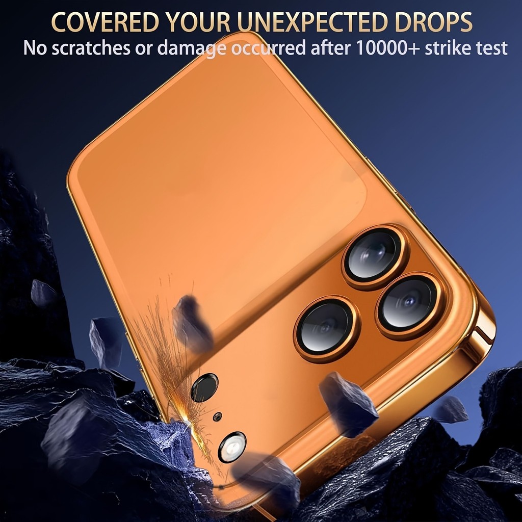 Camera Kính Bảo Vệ Ống Kính Cho iPhone 17 Pro Max 17 AIR Màu Nguyên Bản Kim Loại Bảo Vệ Toàn Diện Kính Cường Lực Bao Phụ Kiện