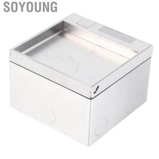 Soyoung Hộp ổ cắm trên sàn 2 X 3 ổ cắm ngạnh 16A 4000W Flip Cover Ổ cắm phẳng lõm cho văn phòng, trường học khách sạn