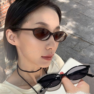 Retro Hình Bầu Dục Nhỏ Kính Mát Dành Cho Nữ Thời Trang Ngoài Trời Mắt Mèo Cá Tính Hip-hop Và Cay Kính