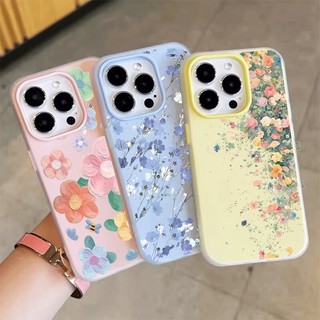 Tranh Sơn Dầu Hoa Ốp Lưng Điện Thoại Google PIXEL 7 8 9 Pro XL 7A 8A 5G Vỏ Màu Kẹo Thạch 2 Trong 1 Silicone PC Cặp Đôi Thời Trang Hàn Quốc Vỏ TPU Cứng