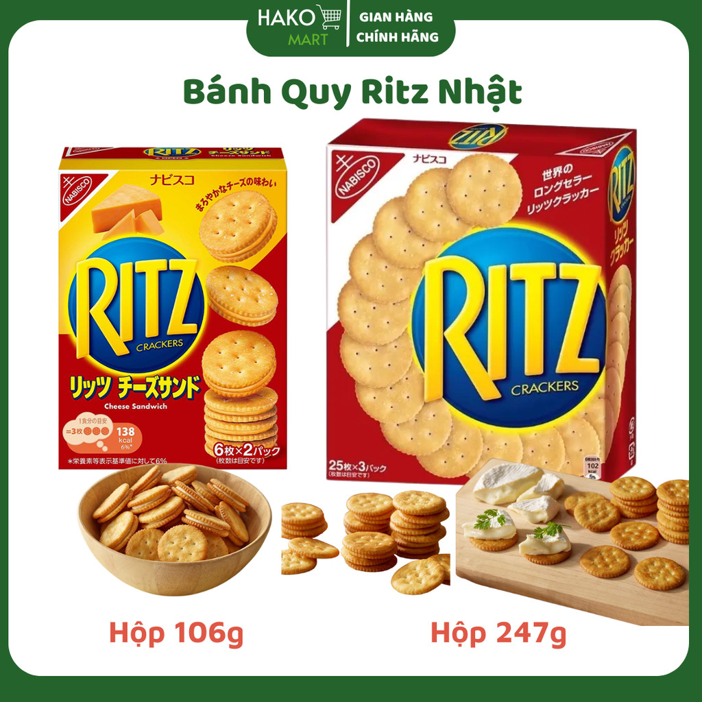 Bánh Quy Ritz Nhật 2 Vị (Bơ - Phô Mai) | Shopee Việt Nam