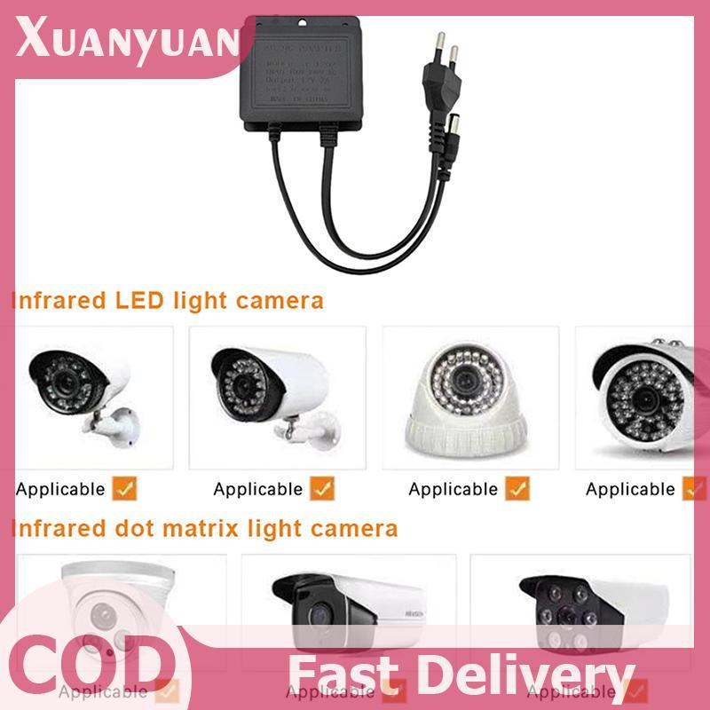 XUAN 1 Cái EU / US Cắm DC12V 2A Bộ Chuyển Đổi Nguồn Chống Thấm Nước Cho Giám Sát An Ninh Quan Sát AHD Camera Sạc NVR DVR Đầu Vào AC100V-240V VN