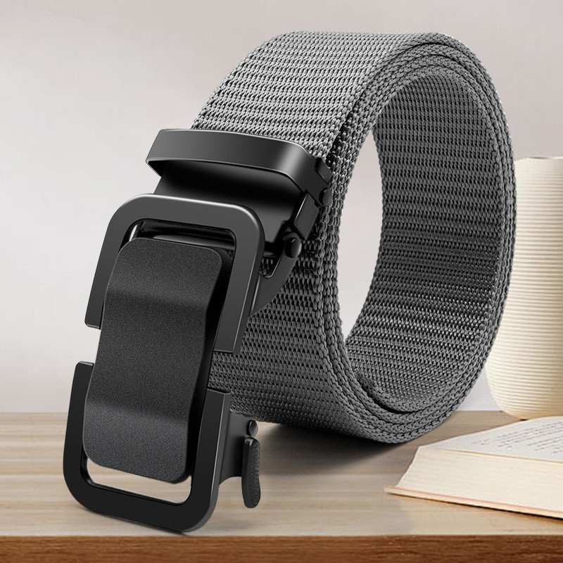 Thắt lưng canvas phong cách học sinh, khóa tự động, nâng tầm vẻ ngoài