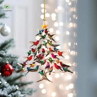 ⭐GROUS⭐Transparent Acrylic HummingFor Bird Ornament for Unique Holiday Decoration Ideas