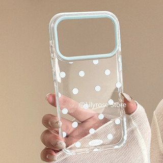 Ốp Lưng Chấm Bi Màu Trơn Cho iPhone 17ProMax 17Po 17 16ProMax 16Pro 16 15ProMax 15Pro 15 14ProMax 14Pro 14 13ProMax 13Pro 13Pro 13 Phong Cách Hàn Quốc Trong Suốt Màu Hồng Mềm