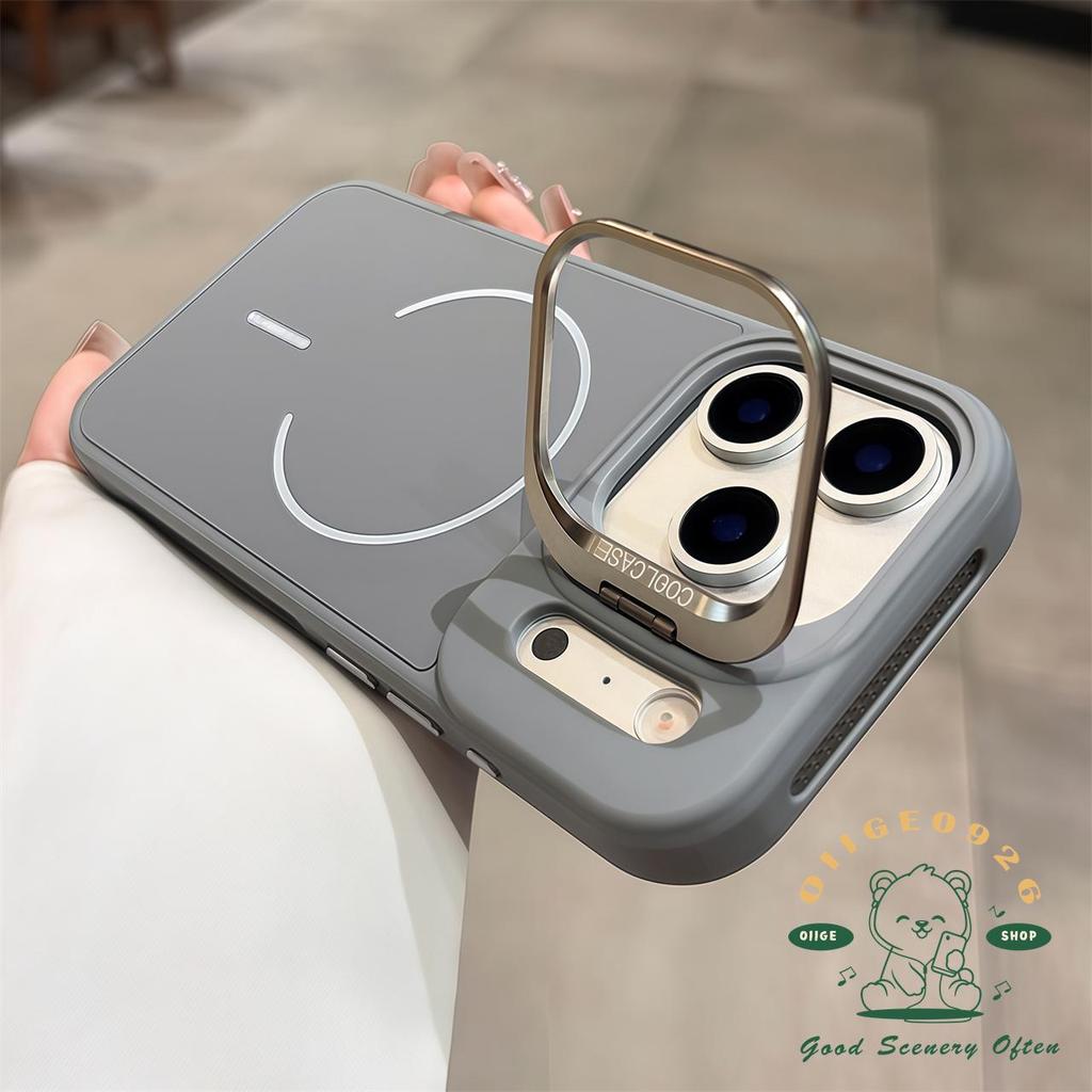 【 Ốp lưng iPhone17 】 Vỏ điện thoại dạng lỏng mờ màu cam từ tính iphone17 Pro Max 16 15 14 13 12 cho vỏ iPhone Vỏ mềm silicon TPU chống sốc