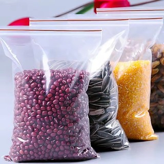 100 Túi Bảo Quản Nhựa Trong Suốt - Túi Bao Bì Thực Phẩm Kín Dây Kéo Làm Dày