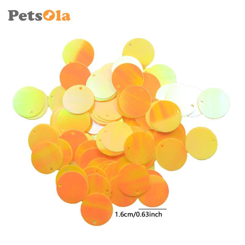 130 Miếng Sequin Tròn 16mm Kim Sa Lấp Lánh có Lỗ - DIY Trang Trí Quần Áo Cô Dâu và Phụ Kiện
