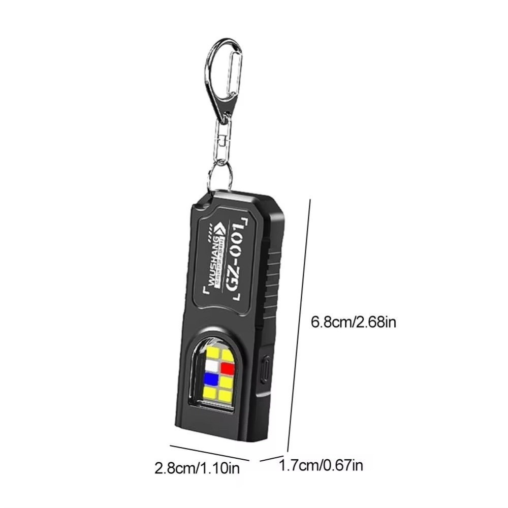 ĐÈN PIN ĐA CHỨC NĂNG - Đèn Pin Móc Khóa USB Sạc Được Độ Sáng Cao Mini Chống Nước Đi Bộ Cắm Trại
