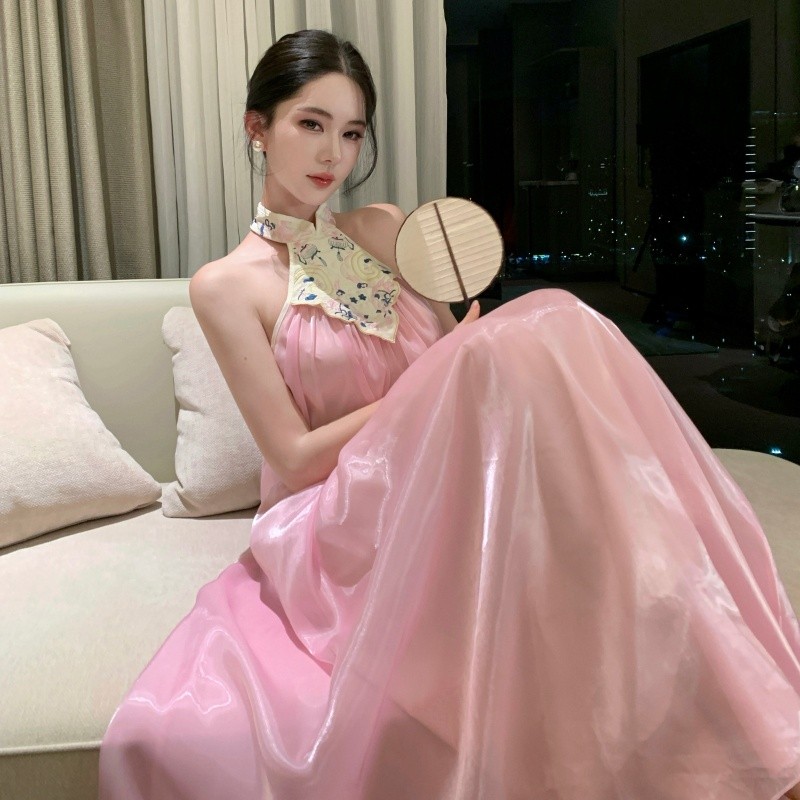 Đầm tơ sương cổ phong ngọt ngào