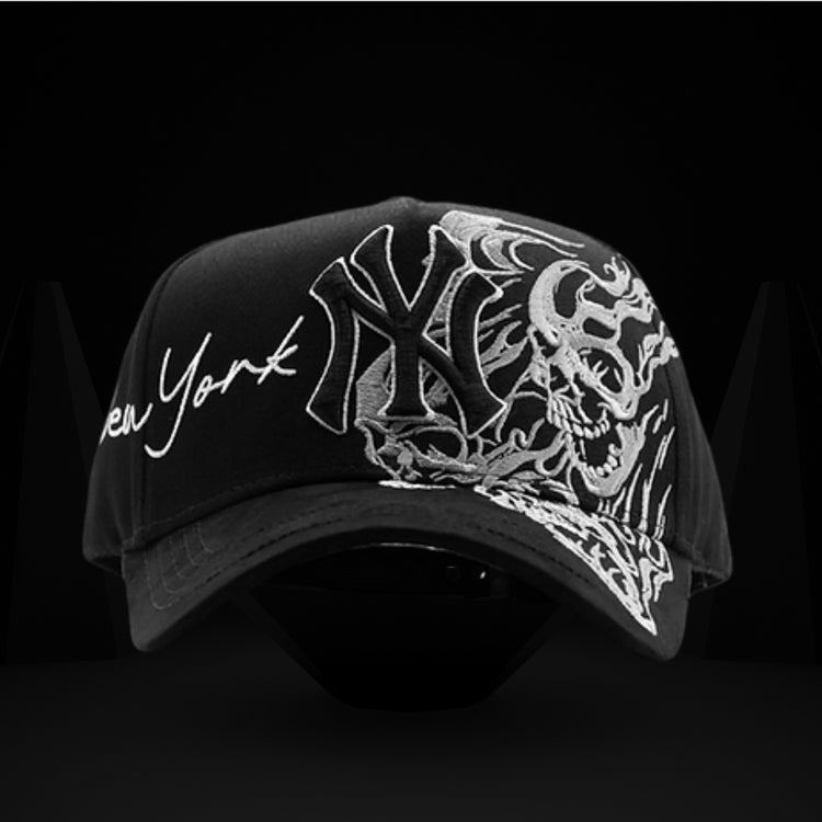 Mũ NY SKELETON DANDY Mái hiên cong Mũ Snapback có thể điều chỉnh được Chip N.F.C được thiết kế đặc biệt có thể quét