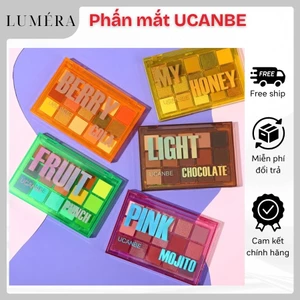 Bảng phấn mắt UCANBE 15 ô nhiều màu lên màu chuẩn lâu trôi trang điểm nghệ thuật makeup dễ dùng tiện lợi