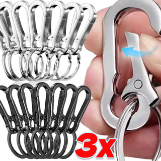 1 / 3 Chiếc Carabiners Hình Bầu Hợp Kim Kẽm - Móc Leo Chống Mất Móc Khóa Phụ Kiện