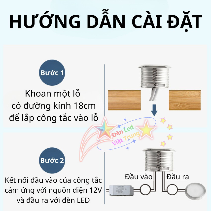Cảm Biến Chạm/Vẫy/Cửa Đơn/Cơ Thể 12V - 24V Cho Đèn LED Tiện Dụng An Toàn Đa Dạng Ứng Dụng