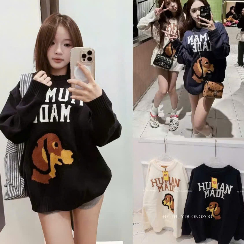 Áo Len Cún Hu Man KCloset Áo Sweter Chất Len Tăm Dày Dặn Dáng Rộng Nam Nữ NA49
