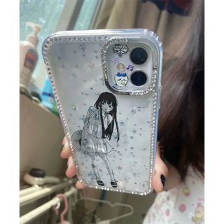 Ốp Điện Thoại Thích Hợp Cho iPhone Kuroma Cool Thích Hợp Cho iPhone17promax Vỏ Điện Thoại iPhone16 Nhấp Nháy Kim Cương 15 Trong Suốt 14 / 13 Vỏ Bảo Vệ Dễ Thương KCHS