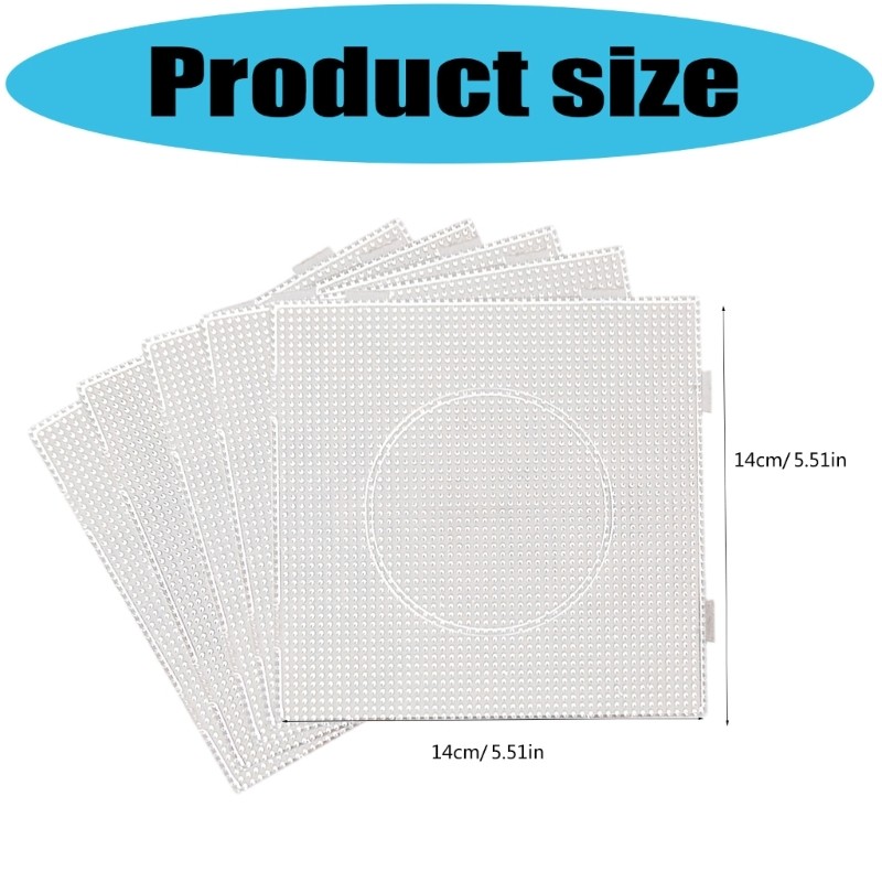DY 5 Cái Tấm Ủi Hạt Chịu Nhiệt Độ 14x14cm Bảng Nhựa Trong Suốt Cho Trẻ Em Thủ Công Dự Án Phát Triển Kỹ Năng