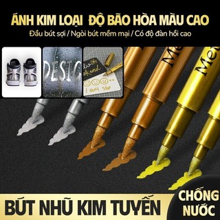 Bút viết thiệp cưới chống thấm nước – Bút nhũ kim tuyến, bút vàng bạc viết sơn sắt & thủy tinh