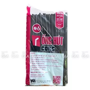 Ống hút gập cong đen Thuận Lợi phi 6 bịch 80 cái