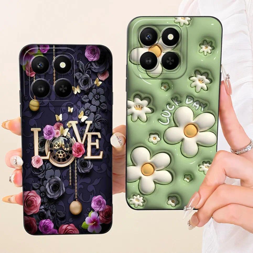 Ốp Điện Thoại Thiết Kế Thời Trang Sang Trọng Cho Huawei Honor 400 Smart X7D 4G HonorX7d 400Smart Vỏ Silicon Mềm Vỏ Bướm Hoa