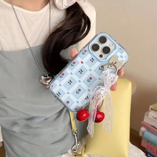 Ốp điện thoại họa tiết anh đào 17promax Thích hợp cho iPhone 11 12promax 12 13 14 15 pro max Ốp điện thoại 14promax 15pro 16 Pro max 17 17pro
