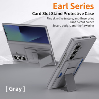 Ví da PU có ngăn đựng thẻ, ốp lưng Samsung Galaxy Z Fold 7/6/5 5G, chống sốc, chân đế