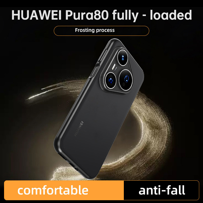 Dành Cho Huawei Pura 80 / 80 Pro / 80 Ultra Hybrid Trong Suốt Chống Va Đập TPU & PC Matte Túi Khí Chống Sốc Bao Da