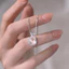 Vòng cổ S925 bạc trắng chalcedony nữ tính - Quà tặng sang trọng
