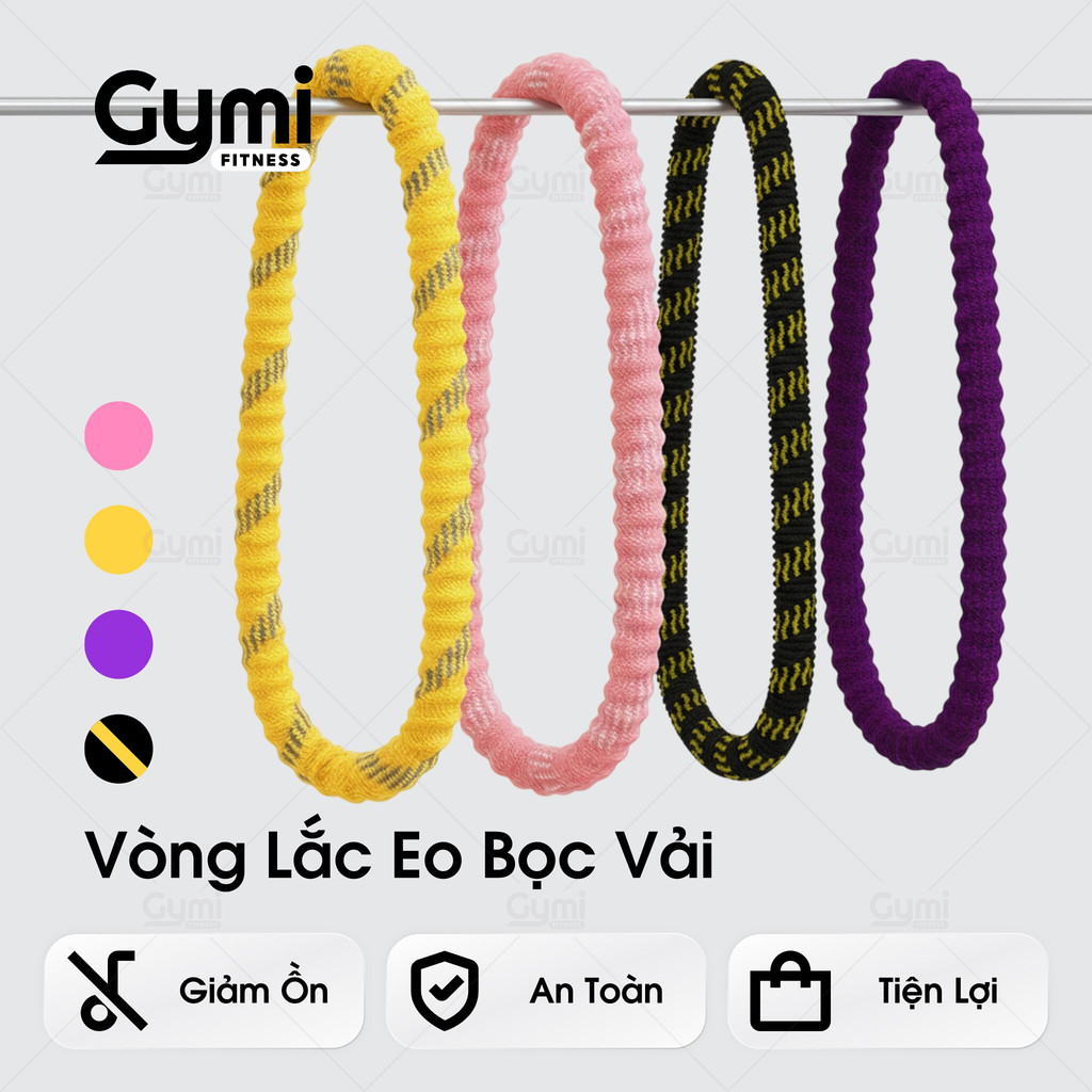 Vòng Lắc Eo Bọc Vải Cao Cấp 03 - 1.3kg/2kg - Liền Mạch, Không Kẹp Da, Êm Ái Luyện Tập, Dùng Tại Nhà - VongLacEo03