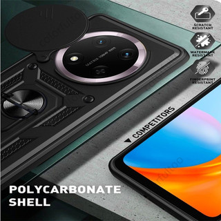 Ốp lưng chống sốc thông minh Honor X9C cho Honor X9d X9C X9a X9b X 9B X 9C X9 X9CSmart 4G 5G Kéo đẩy bảo vệ ống kính máy ảnh Vỏ điện thoại PC cứng Ốp lưng đứng