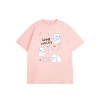 HIIXIIVI Mới Phong Cách Hàn Quốc Unisex Tee Thời Trang Hàng Sẵn Có Nữ / Nam Mùa Hè Áo Thun Tay Ngắn Quần Áo Ootd Cổ Tròn Top Lives M773