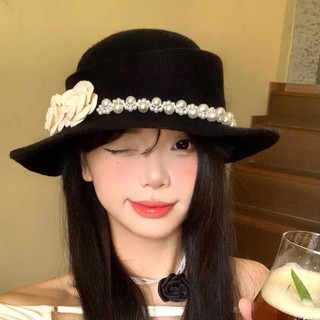 Mũ ngọc trai Camellia phong cách Hepburn