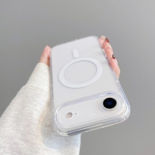 Ốp điện thoại trong suốt từ tính pha lê lỗ lớn cho IPhone 17 Pro Max 17Air 11 12 13 14 15 16 Pro Max Plus Vỏ trong suốt Vỏ bảo vệ chống sốc