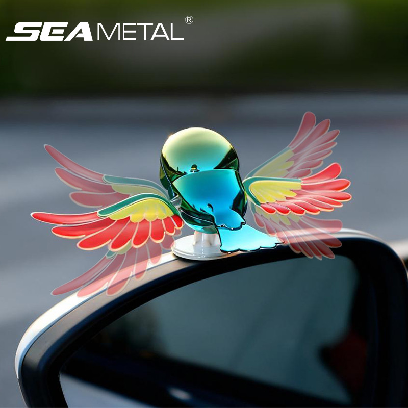 SEAMETAL Xe mô phỏng chim bay trang trí động năng, điêu khắc cối xay gió, không cắm phích