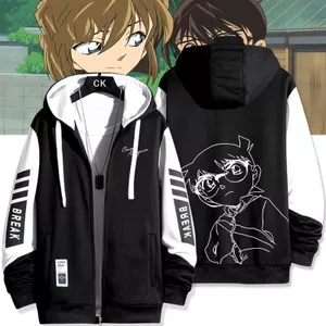 Thám Tử Lừng Danh Conan Anime Co Thương Hiệu Hàng Hóa Haibara Ai Mouri Ran Cùng Phong Cách Cardigan Có Mũ Trùm Đầu Mùa Thu Đông Top gift