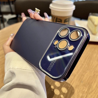 Dành Cho IPhone 17 16 15 14 13 12 Pro Max Có Ống Kính Kính Bảo Vệ Phim Ốp điện thoại Có logo Cửa Sổ Lớn Giây Thay Đổi iPhone 17 AG Mờ Chống Vân Tay Cứng Thích Hợp