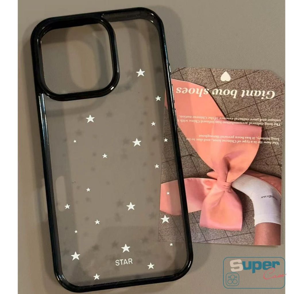 Ốp Lưng Tương Thích Cho iPhone 17 13 16 15 11 12 14 Pro Max Air 14 16 15 Plus Thời Trang Đơn Giản Dễ Thương Nhiều Màu Sắc Ngôi Sao Sang Trọng Acrylic Cover
