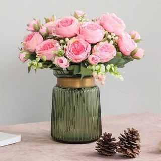 Hoa Giả Lụa Mẫu Đơn Hồng Bó Cao Cấp Trang Trí Nhà Cửa Decor Phòng Khách Để Bàn Tiệc Cưới Đạo Cụ Chụp Ảnh Đẹp Như Thật Vintage Quà Tặng Thẩm Mỹ Sang Trọng Phụ Kiện Nội Thất Cành 30cm Tự Nhiên Bền Màu Cô Dâu Sinh Nhật