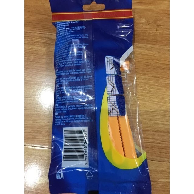 Ship từ HCM - Dao Cạo Râu 2 lưỡi ( Bịch 5 cây) – Cạo Sạch Sâu, Tay Cầm Tiện Dụng, Thích Hợp Du Lịch