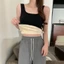 Áo Vest giữ nhiệt NICOLOO, Áo lót ấm thiết kế không tay cổ chữ U, màu trơn ấm áp có miếng đệm ngực Bình giữ ấm mùa đông hàng đầu