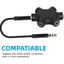 BTM Di Động 5 Đầu Ra Bộ Chia Nhạc 3 5 Mm Nam Đến 5 Nữ Adapter Đồng Che Chắn Công Nghệ Phích Cắm Và Chạy Tương Thích
