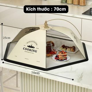 Lồng bàn đậy thức ăn gấp gọn hình tròn đương kính 70cm