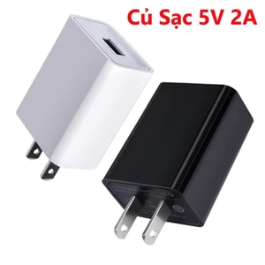 Củ Sạc Nhanh 2A cho điện thoại Smartphone - Củ sạc điện thoại đầu ra USB, sạc nhanh, an toàn, chống chai pin, dây sạc