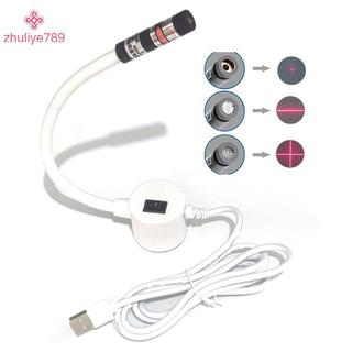 < zhuliye789 > Đèn định vị bằng Laser đỏ USB Cắt đèn làm việc hồng ngoại có đế từ tính Dòng DC5V / Phụ kiện chéo